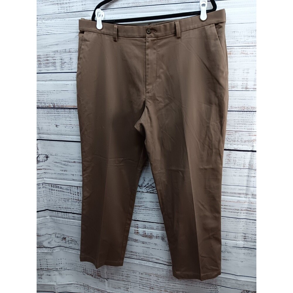 David Taylor Collection Pants Men's 40x30 Brown Stretch Elastic Casual Comfort